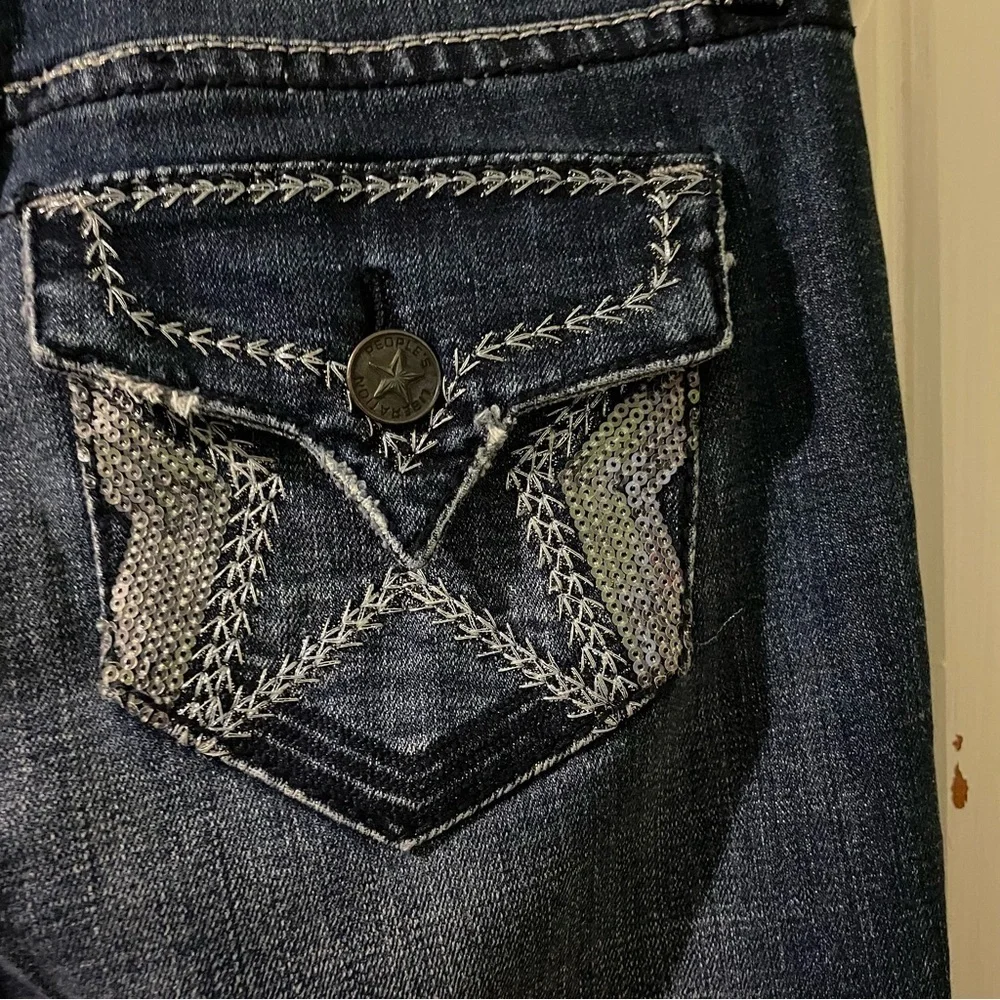 People’s Liberation bling bootleg jeans-size 26 EUC